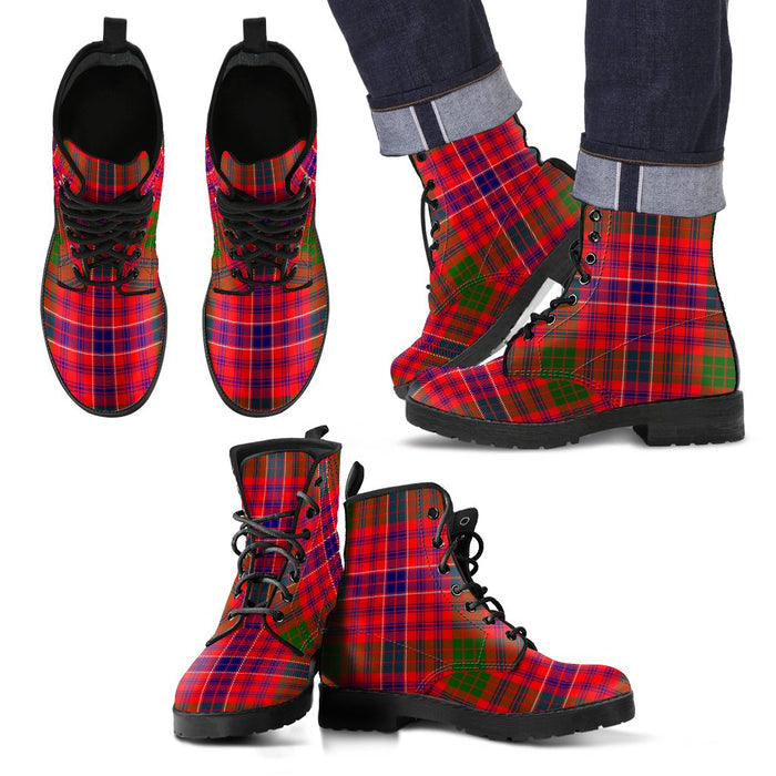 MacRae Modern Tartan Leather Boots Footwear Shoes