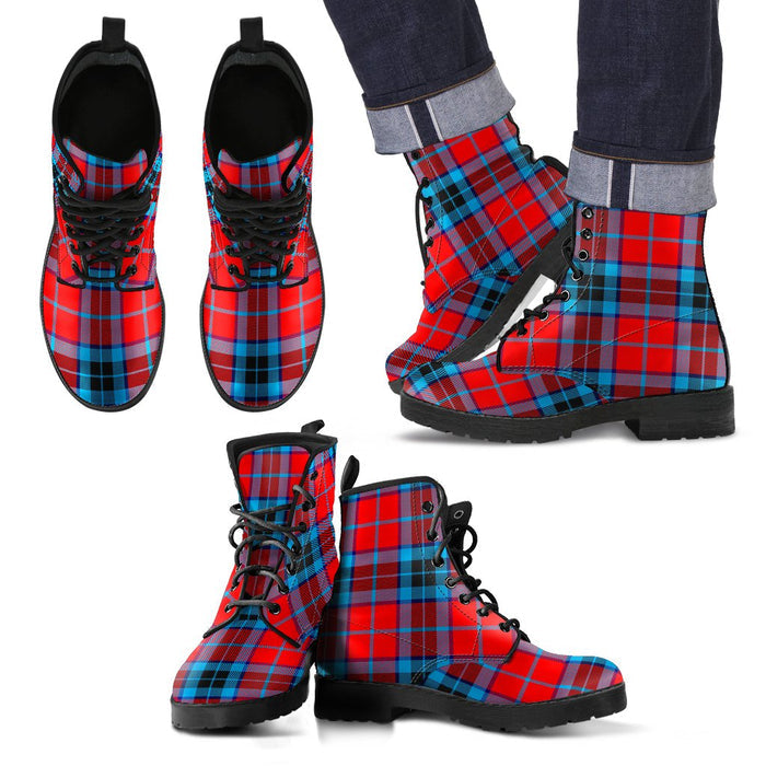 MacTavish Modern Tartan Leather Boots Footwear Shoes