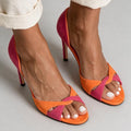 Made to order ships in 3–5 days Solid color open toe side empty women's sandals single shoe