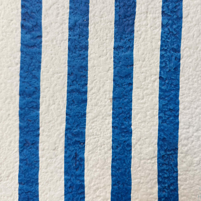 Maiori Blue Striped Papier Mache Table Lamp