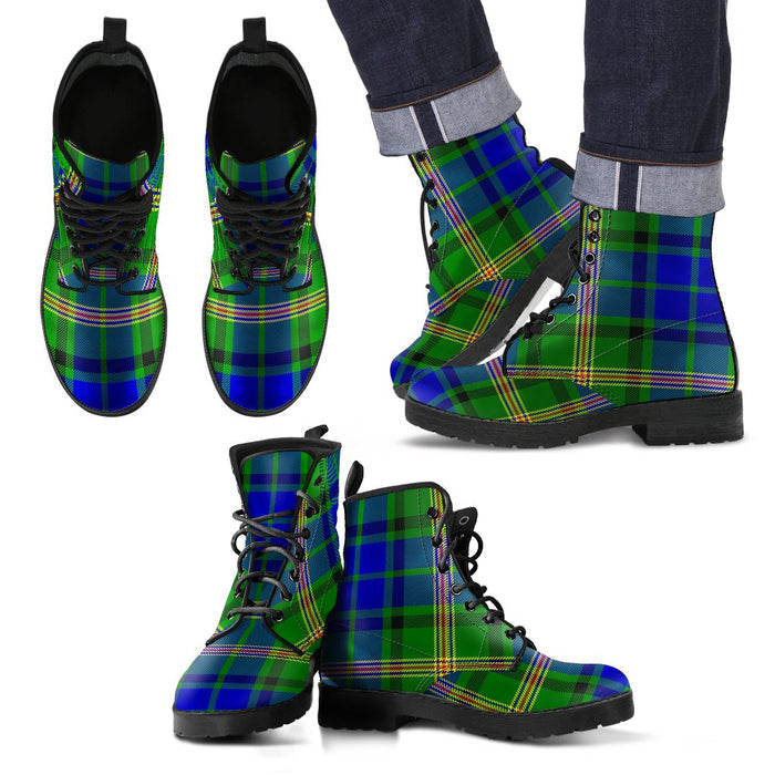 Maitland Tartan Leather Boots Footwear Shoes