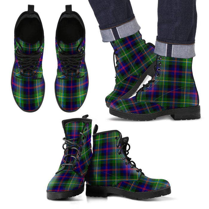 Malcolm Modern Tartan Leather Boots Footwear Shoes