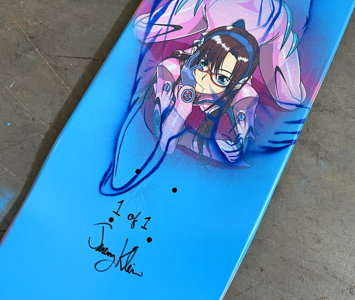mari 8.25 X 32.25 BLUE GLITTER MIXED PROCESS SIGNED 1 of 1