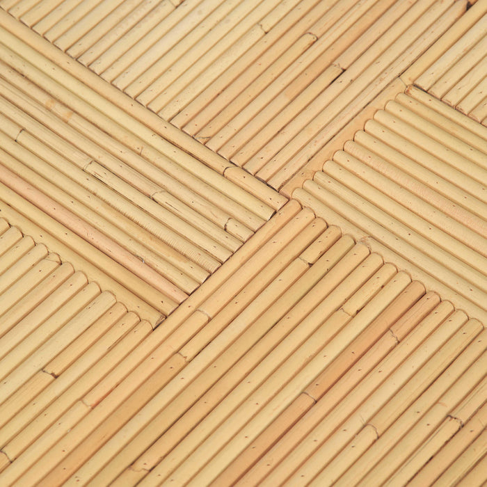 Matea Natural Rattan Cross Side Table