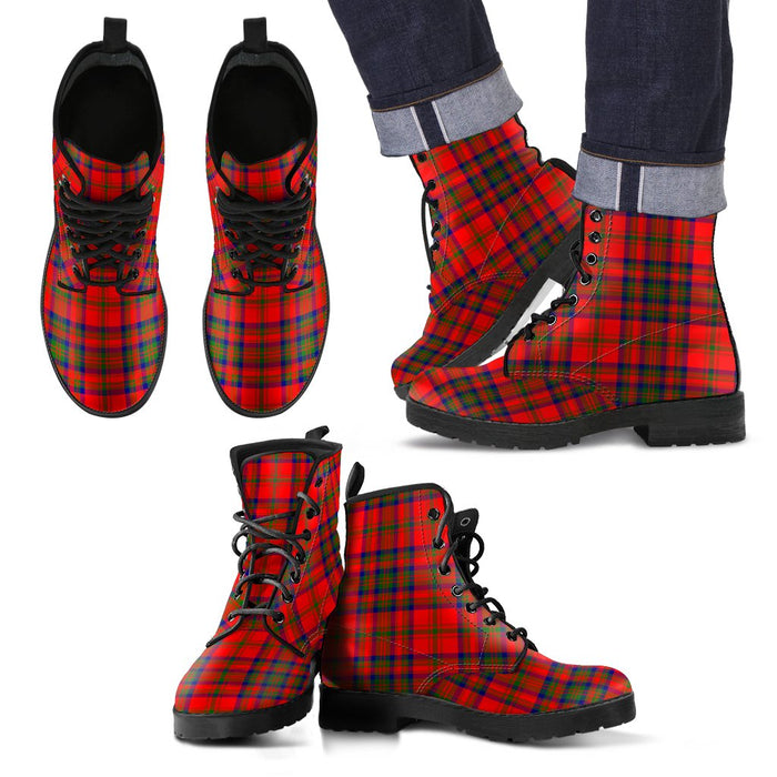Matheson Modern Tartan Leather Boots Footwear Shoes