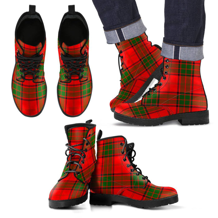 Maxwell Modern Tartan Leather Boots Footwear Shoes