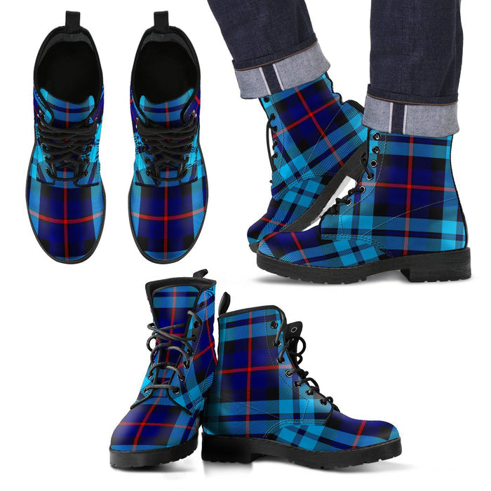 McCorquodale Tartan Leather Boots Footwear Shoes