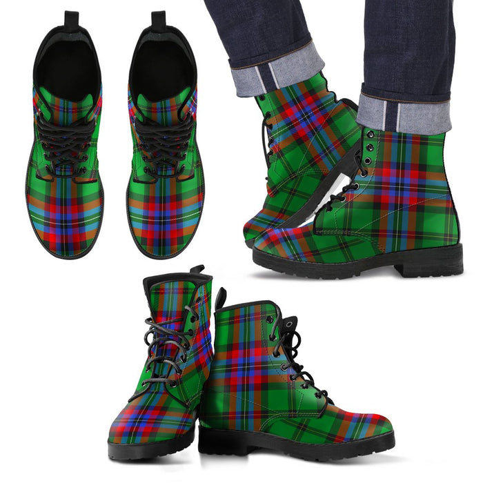 McGeachie Tartan Leather Boots Footwear Shoes