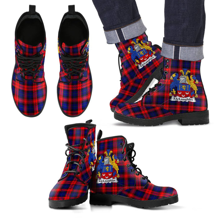 MCLAUGHLIN Tartan Leather Boots Footwear Shoes