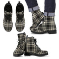 Menzies Black & White Ancient Tartan Leather Boots Footwear Shoes