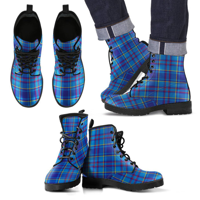 Mercer Modern Tartan Leather Boots Footwear Shoes