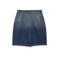 Mid waist casual denim Midi skirt