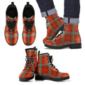 Morrison Red Ancient Tartan Leather Boots Footwear Shoes
