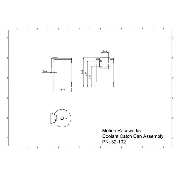 Motion Raceworks Coolant / Transmission Billet Overflow Catch Can-Motion Raceworks-Motion Raceworks