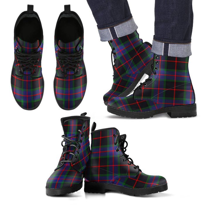 Nairn Tartan Leather Boots Footwear Shoes