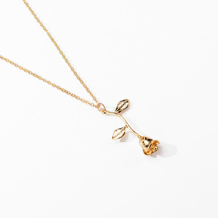 New Jewelry Exquisite Rose Pendant Necklace For Girlfriend Valentine's Day Gift