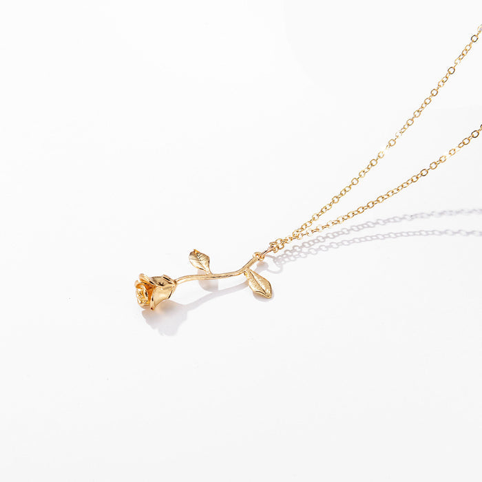 New Jewelry Exquisite Rose Pendant Necklace For Girlfriend Valentine's Day Gift