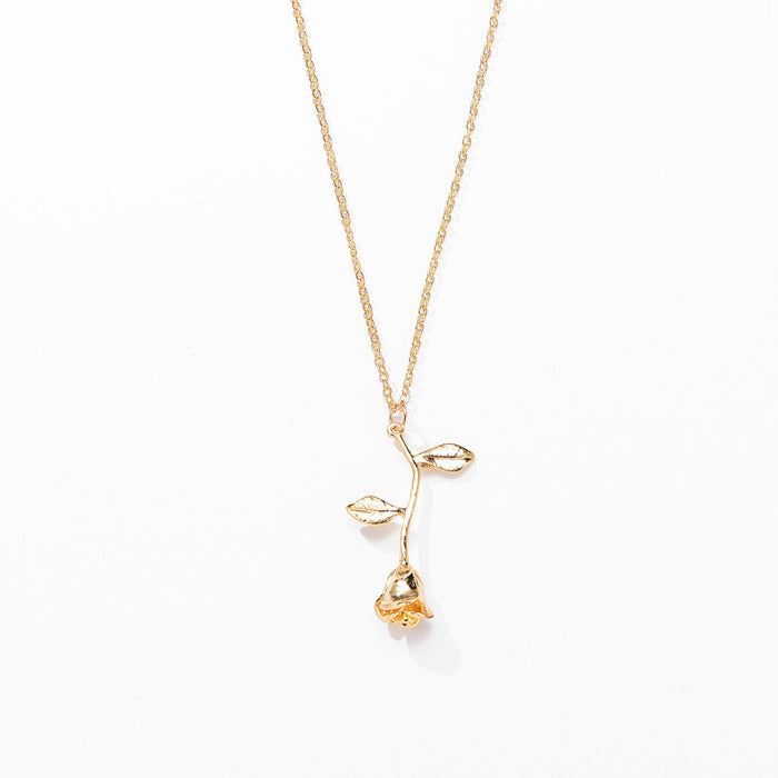 New Jewelry Exquisite Rose Pendant Necklace For Girlfriend Valentine's Day Gift