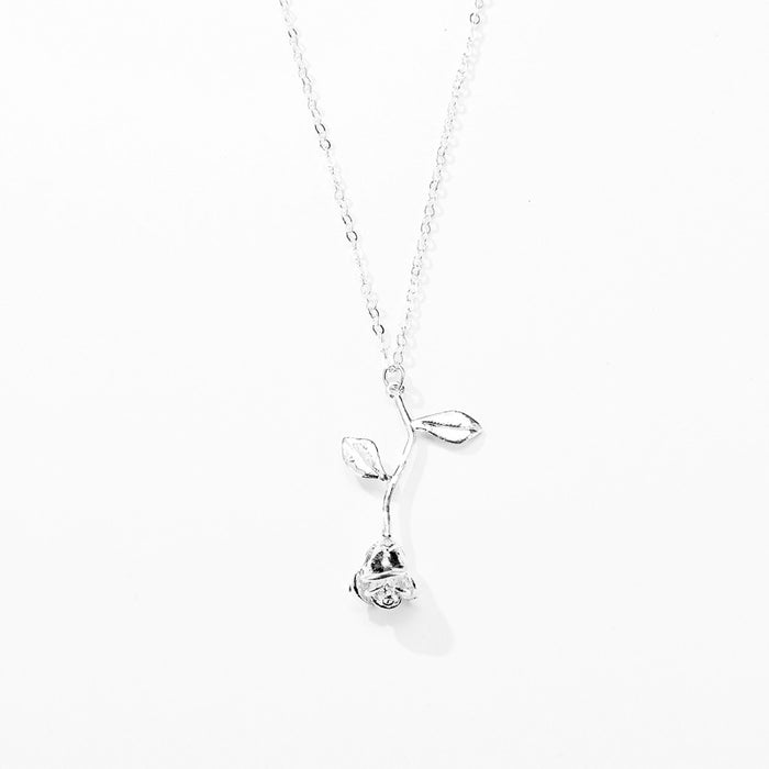 New Jewelry Exquisite Rose Pendant Necklace For Girlfriend Valentine's Day Gift