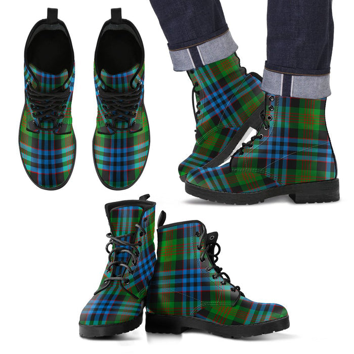 Newlands of Lauriston Tartan Leather Boots Footwear Shoes