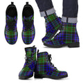 Newman Tartan Leather Boots Footwear Shoes