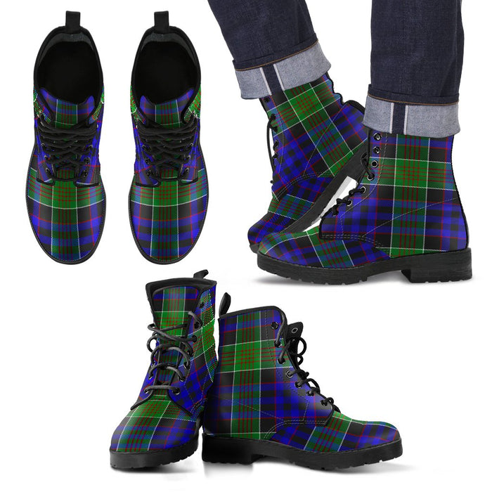 Newman Tartan Leather Boots Footwear Shoes
