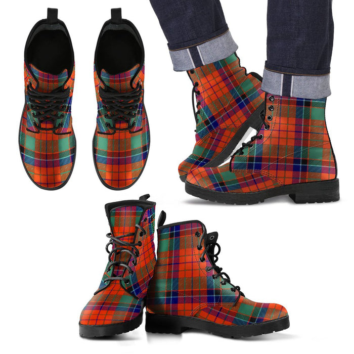 Nicolson Ancient Tartan Leather Boots Footwear Shoes