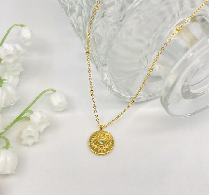 Nostalgia Evil Eye Necklace Religious Jewelry Good Luck Charms Pendants