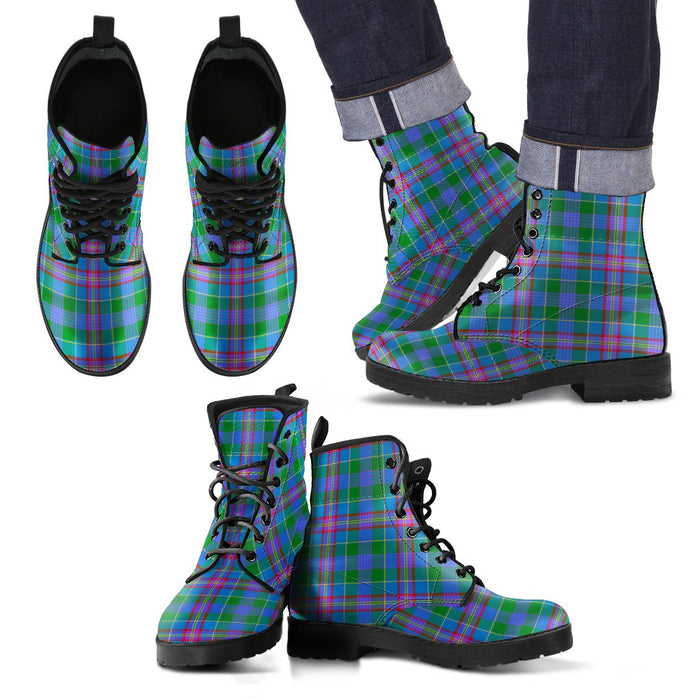 Pitcairn Hunting Tartan Leather Boots Footwear Shoes