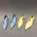 Pointed hollow low heel shoes