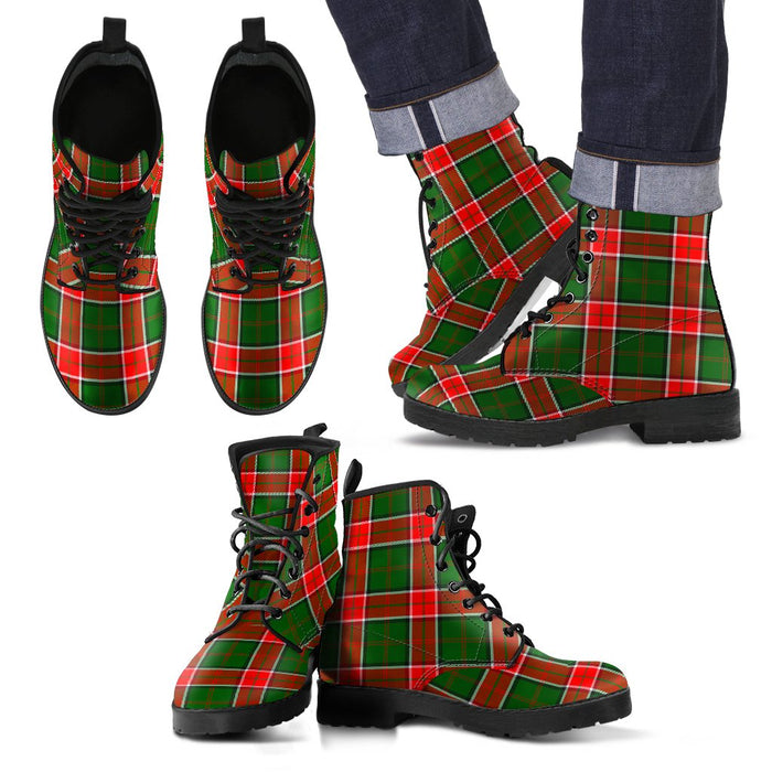 Pollock Modern Tartan Leather Boots Footwear Shoes