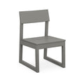 POLYWOOD EDGE Dining Chair in modern gray with a rectangular backrest, expertly crafted for durability and comfort in outdoor settings.