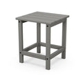 POLYWOOD Long Island 18" Side Table with slatted top and sturdy legs, ideal for weather-resistant use. Brand: POLYWOOD.