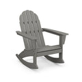 POLYWOOD Vineyard Adirondack Rocking Chair with ergonomic design, slatted back, and wide armrests.
