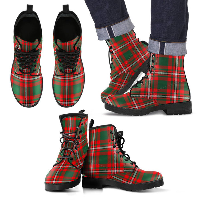 Princess Margaret Tartan Leather Boots Footwear Shoes