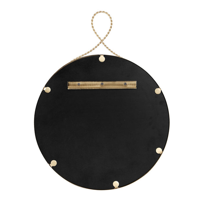 Ravina Braided Brass Round Wall Mirror