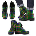 Reid Green Tartan Leather Boots Footwear Shoes