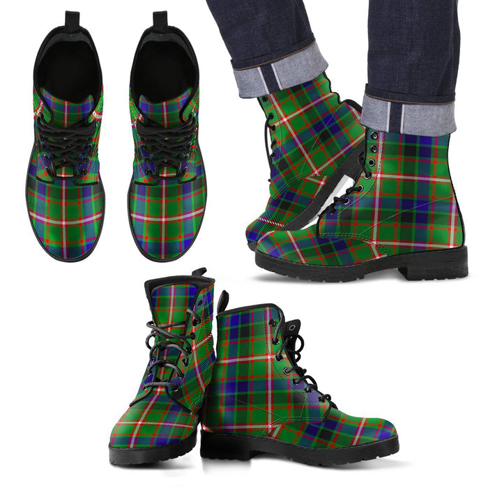 Reid Green Tartan Leather Boots Footwear Shoes