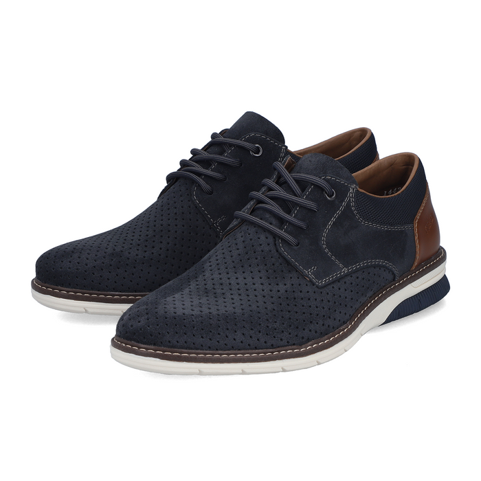 Rieker Dustin 25 Loafer (Men) - Kobalt/Amaretto/Ozean Dress-Casual - Loafer - The Heel Shoe Fitters