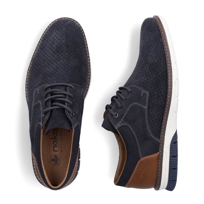 Rieker Dustin 25 Loafer (Men) - Kobalt/Amaretto/Ozean Dress-Casual - Loafer - The Heel Shoe Fitters