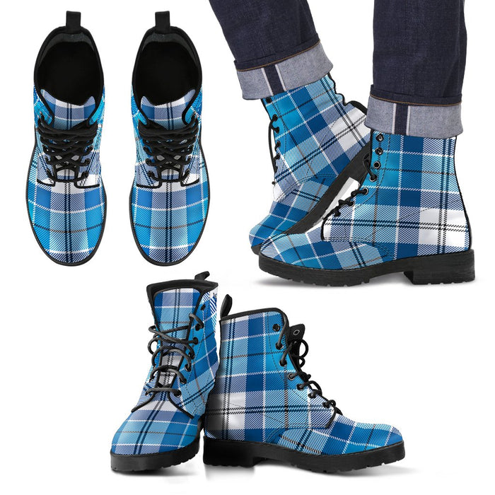 Roberton Tartan Leather Boots Footwear Shoes