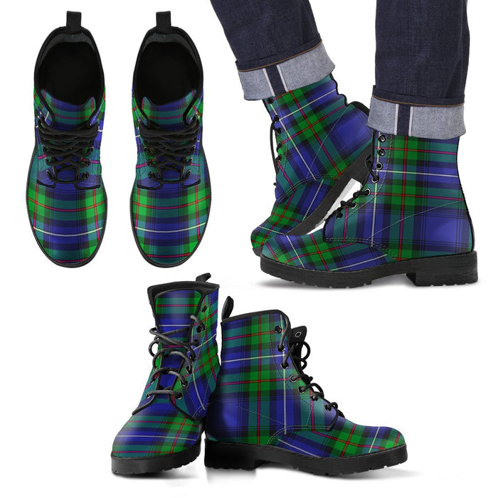 Robertson Hunting Modern Tartan Leather Boots Footwear Shoes