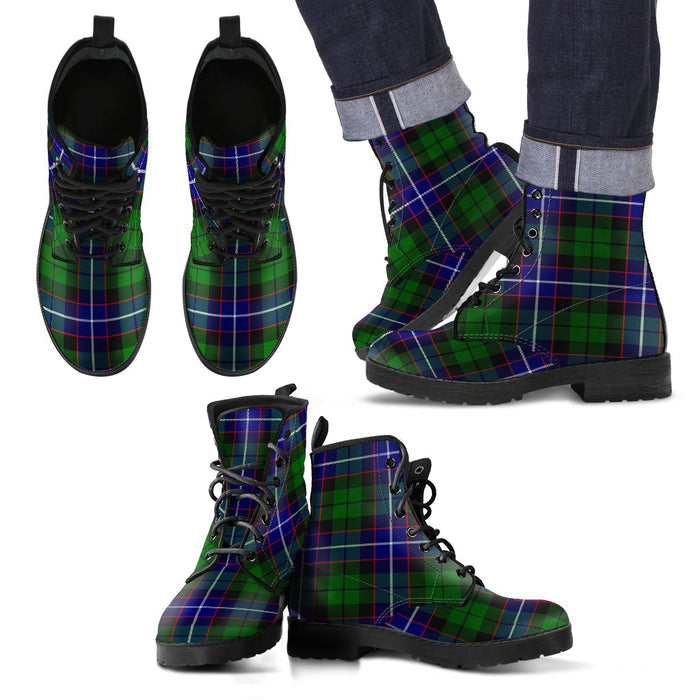 Russell Modern Tartan Leather Boots Footwear Shoes