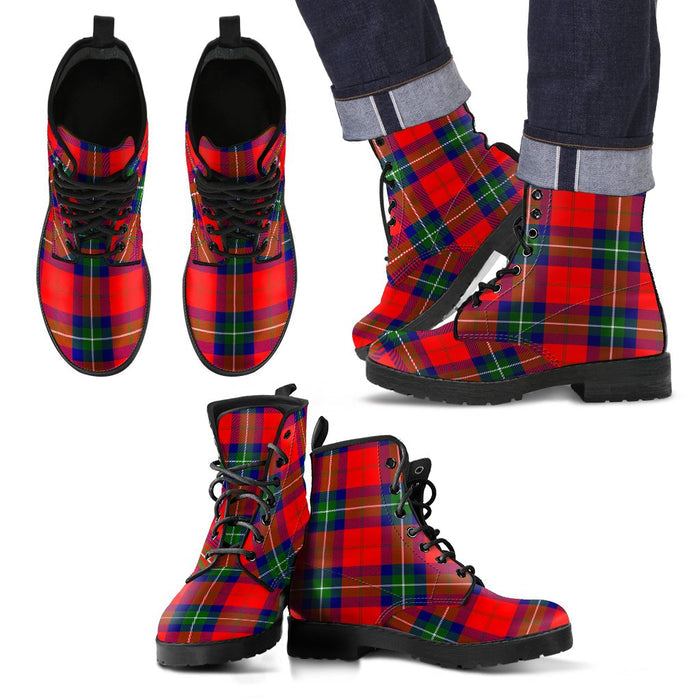 Ruthven Modern Tartan Leather Boots Footwear Shoes