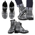 SCOTT BLACK & WHITE MODERN Tartan Leather Boots Footwear Shoes