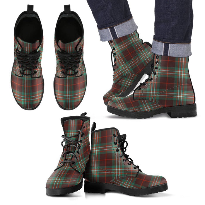 SCOTT BROWN ANCIENT Tartan Leather Boots Footwear Shoes