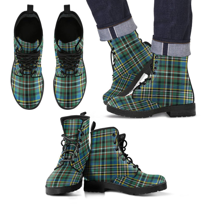 SCOTT GREEN ANCIENT Tartan Leather Boots Footwear Shoes