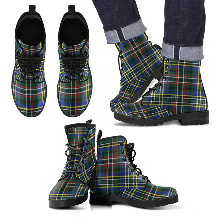 SCOTT GREEN MODERN Tartan Leather Boots Footwear Shoes