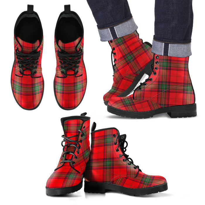 Seton Modern Tartan Leather Boots Footwear Shoes