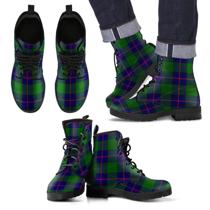 Shaw Modern Tartan Leather Boots Footwear Shoes